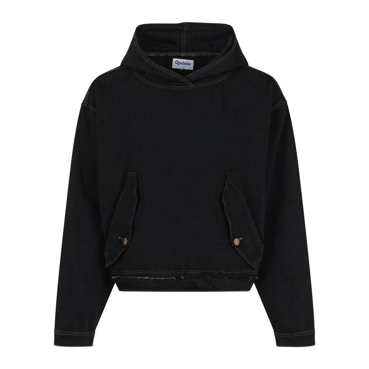 Black Denim Hoodie