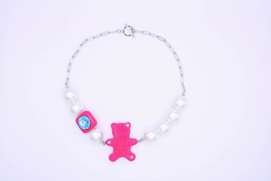 PINK BEAR NECKLACE