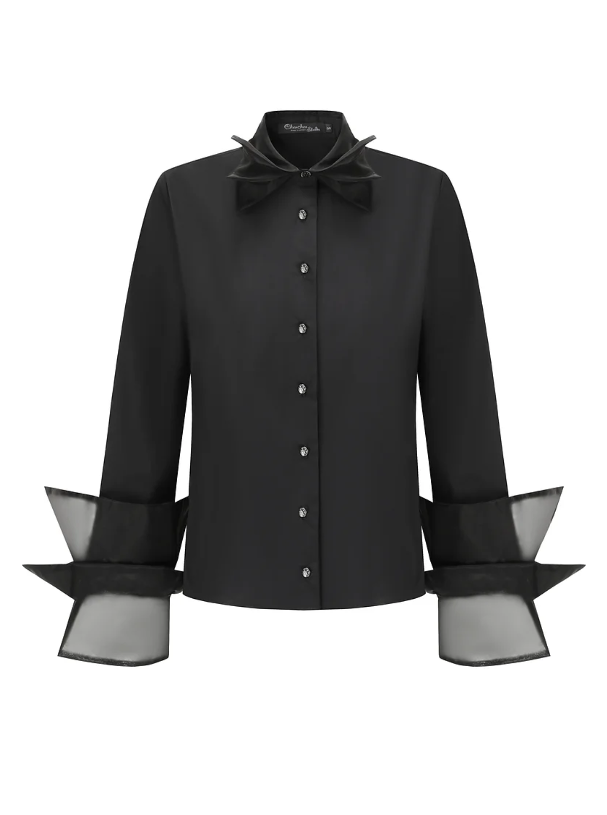 Organza shirt-black