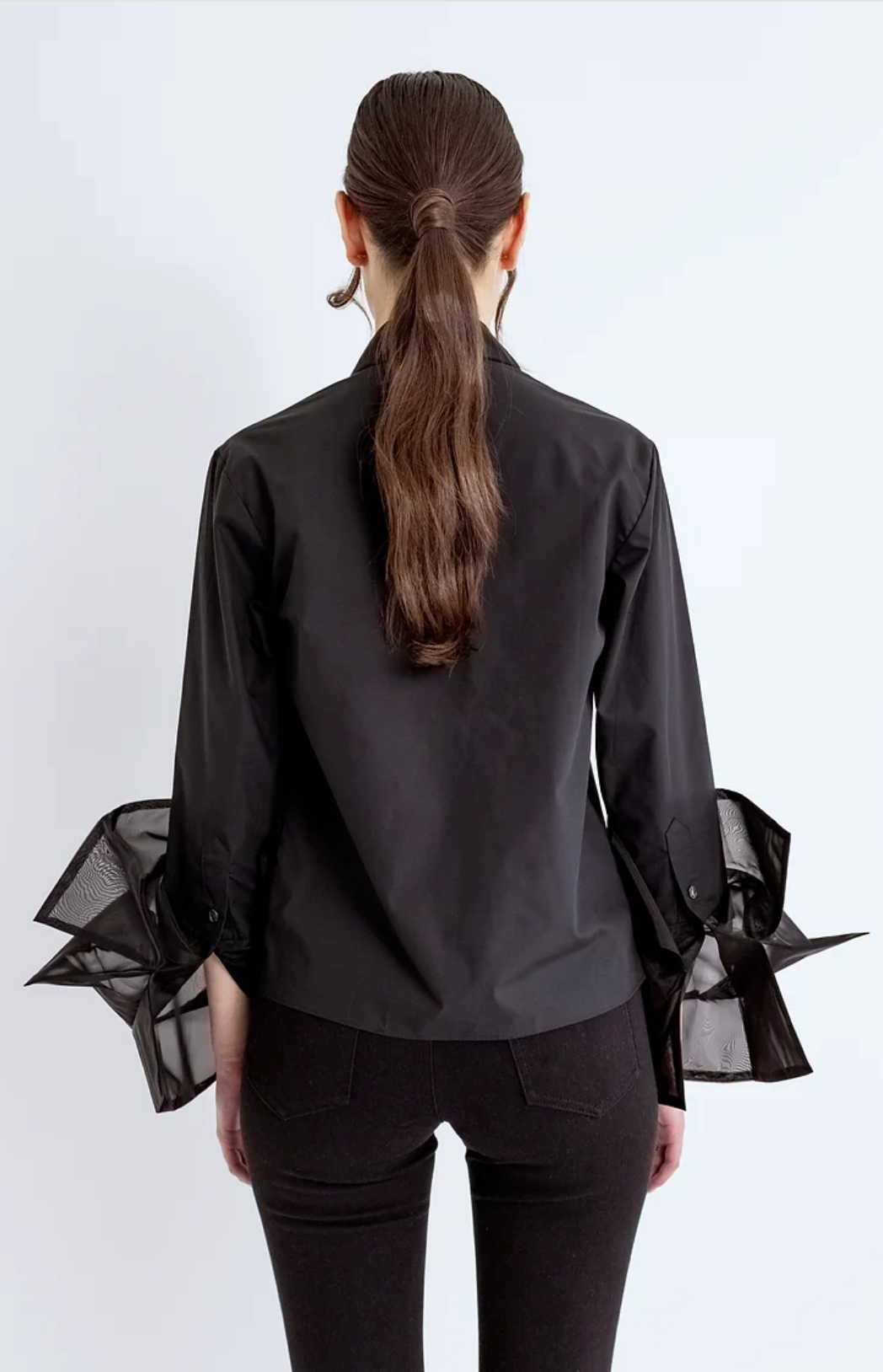 Organza shirt-black