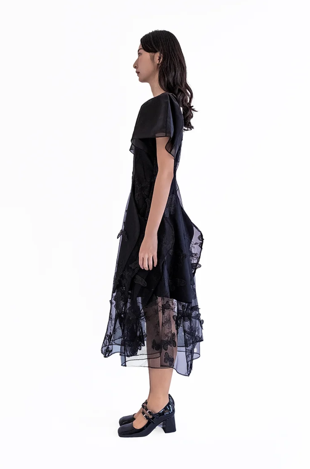 Black butterfly dress