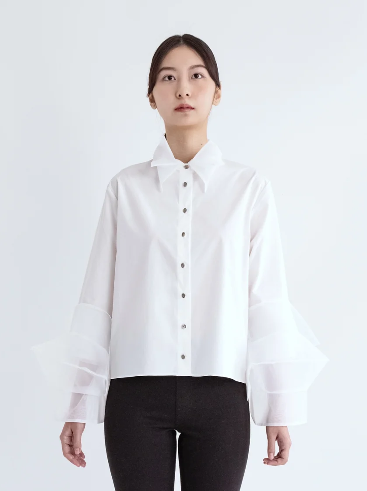 Organza shirt-white